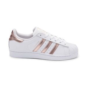 adidas superstar sneakers rose gold